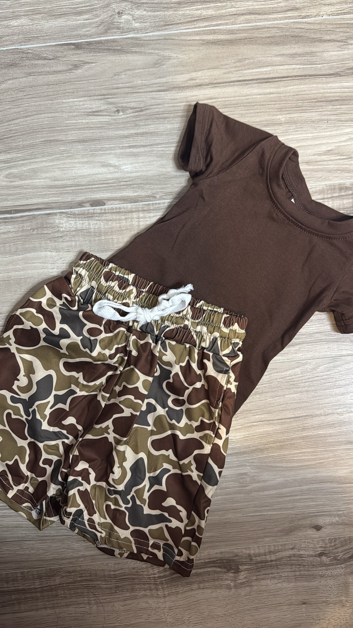 Brown Camo Short set