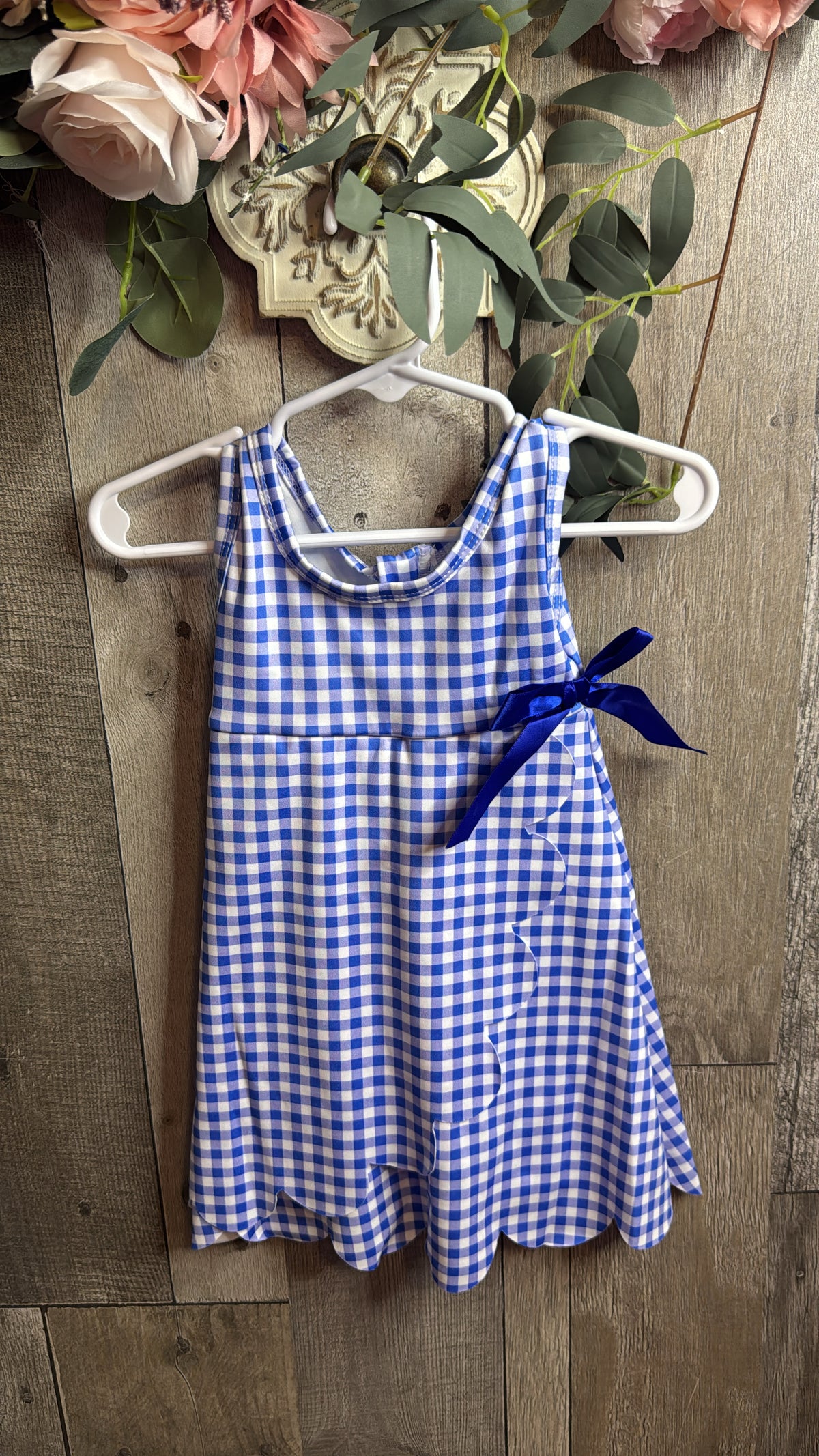 Blue Scalloped Dress