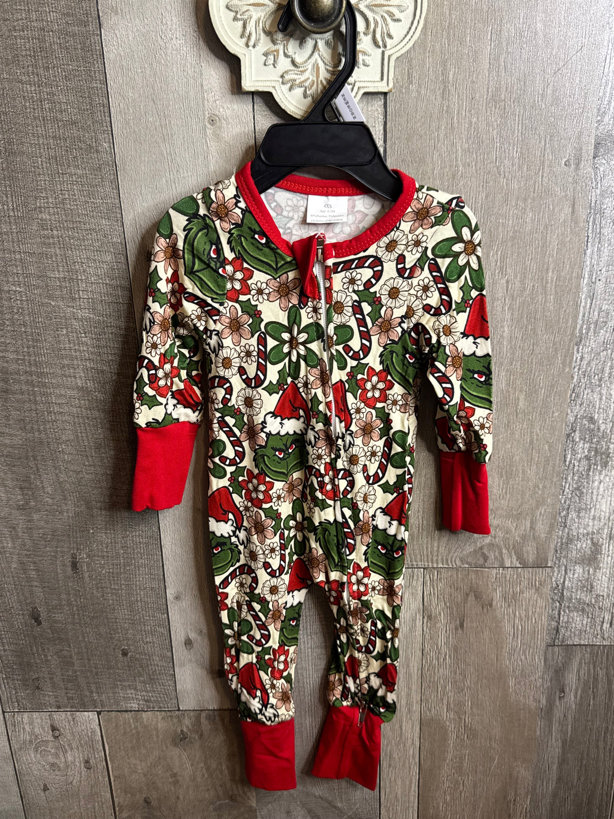 Floral Green man Bamboo Zippy