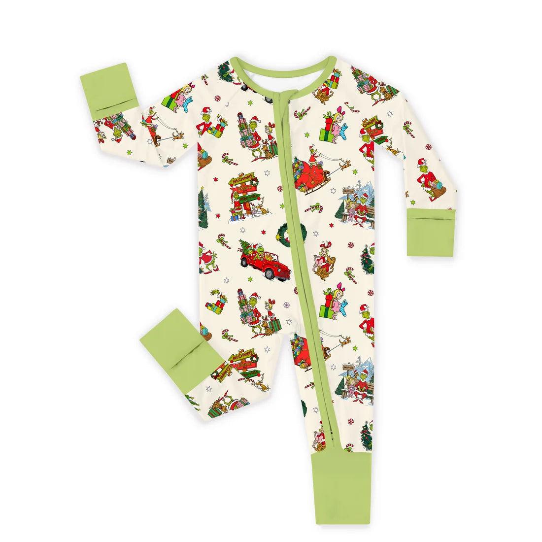 Santa Green Man Bamboo Zippy
