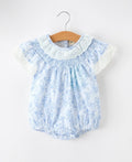 Floral Blue Smock