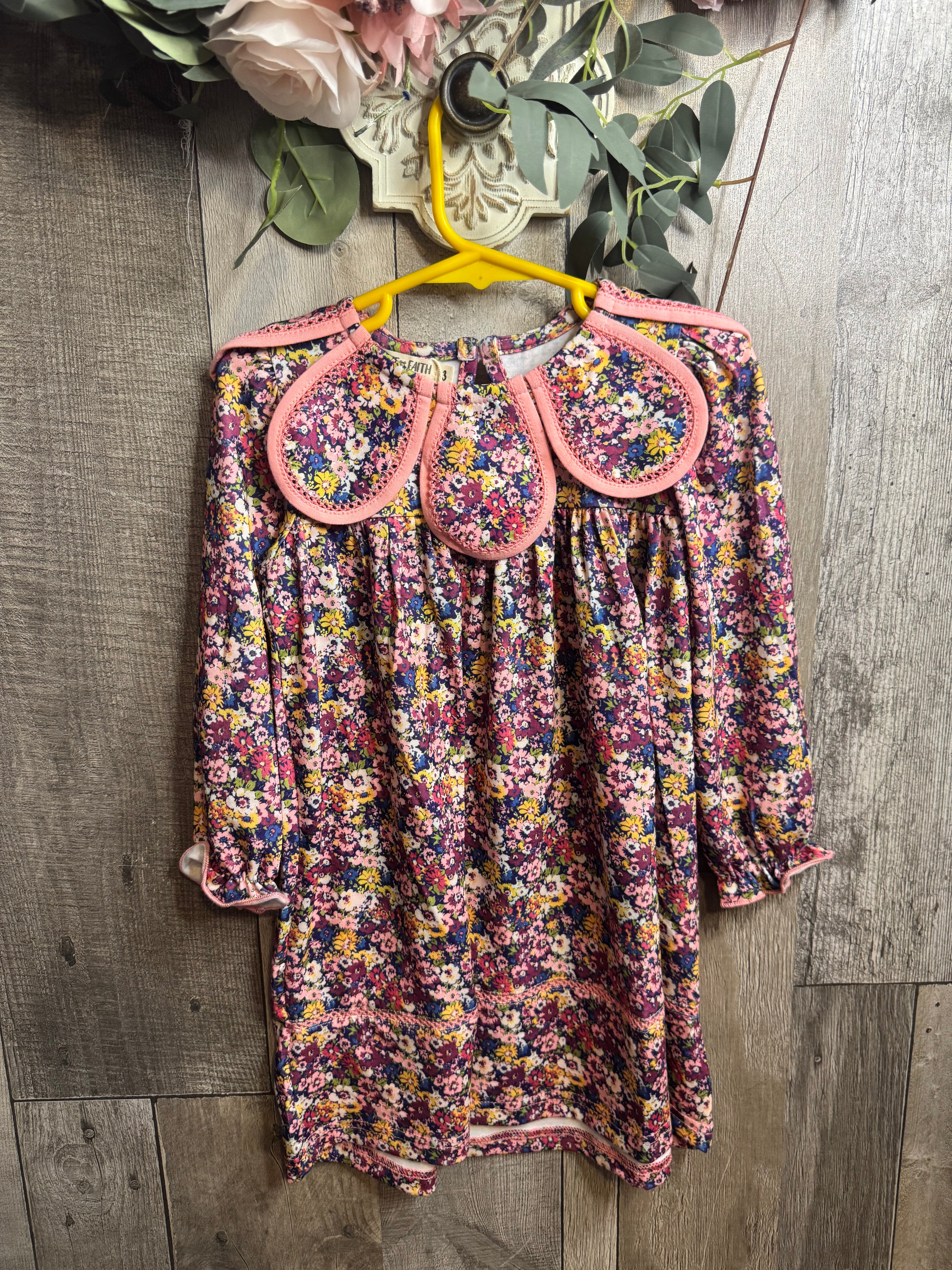 Pink Petal Collared Smock