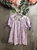 Purple Floral Smock